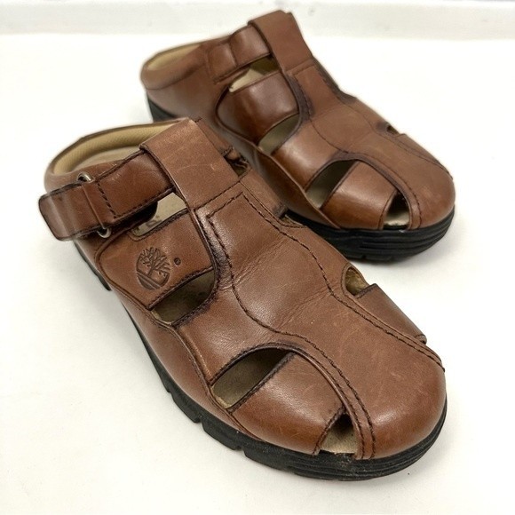 Timberland Shoes - Timberland Brown Leather Fisherman Sandals Size 6.5